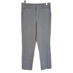 Old Navy Women's Pixie Pants Size 4 Tall High Rise Houndstooth Plaid Blue & Gray